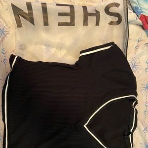 Black and white crop top